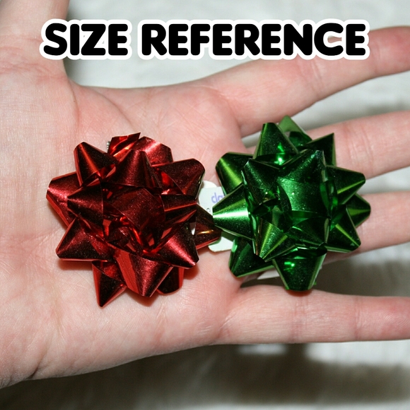 2 Gift Bow Hair Clips Christmas Holiday Barrettes - Picture 5 of 5